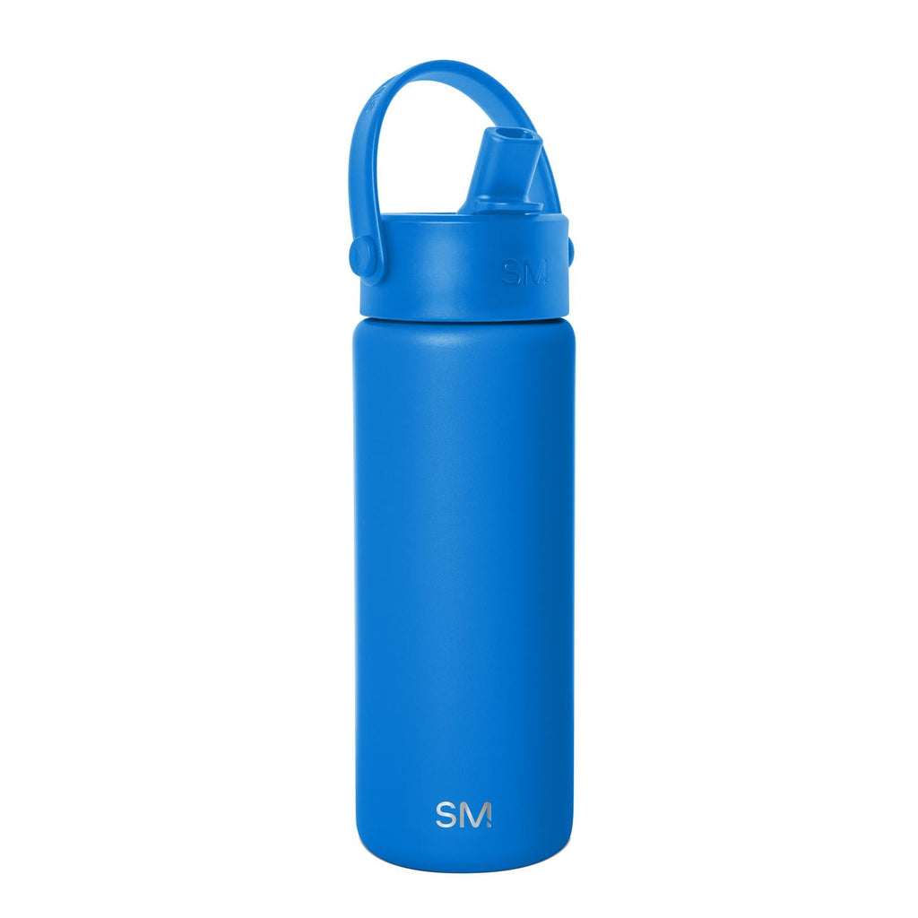 Simple Modern 18 fl oz Insulated Stainless Steel Summit Wide Mouth Water Bottle with Handle and Straw Lid|Black and White Checkmate M398U