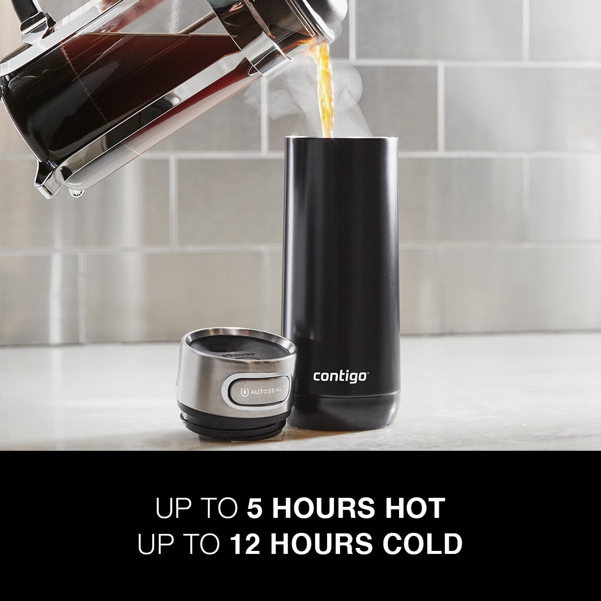 Contigo Luxe Stainless Steel Travel Mug with AUTOSEAL Lid Monaco, 16 fl oz. M67R