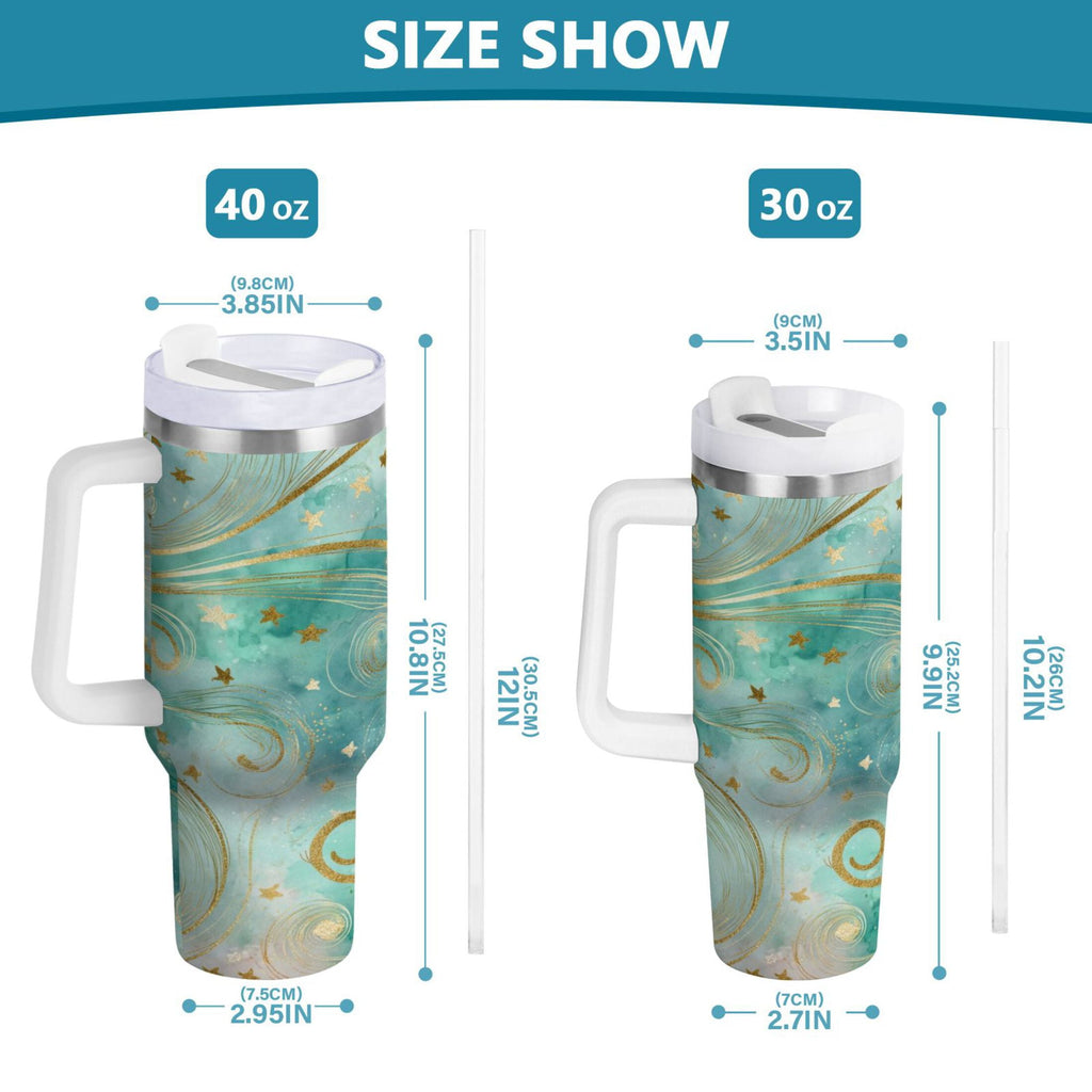 30 oz Insulated Stainless Steel Tumbler Double Wall Stainless Steel Tumbler with 2-Way Drinking Beautiful Swirling Lines M509S