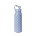 Simple Modern 34 fl oz Insulated Stainless Steel Mesa Wide Mouth Water Bottle with Handle and Push Button Straw Lid | Mystifying Blue Checkmate M410E