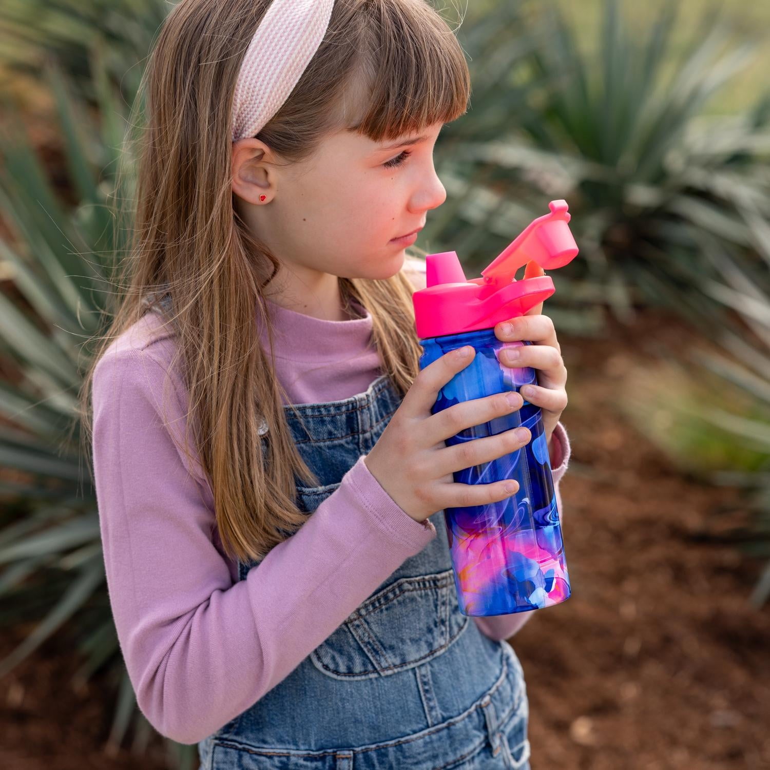 Simple Modern 18 fl oz Insulated Stainless Steel Summit Water Bottle with Covered Silicone Straw Lid | Dreamcicle M401J