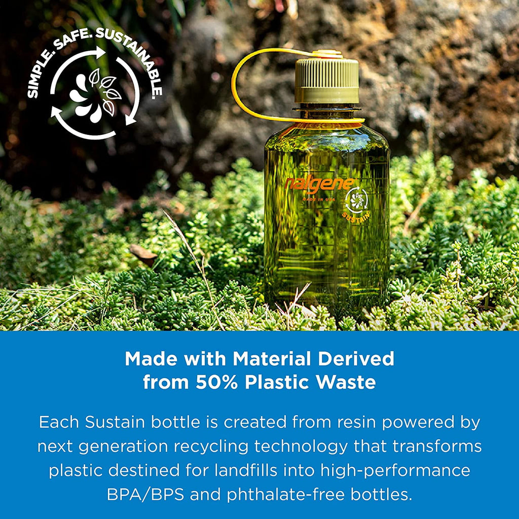 Nalgene Sustain 16 oz. Narrow Mouth Water Bottle - Cornflower Blue M141E