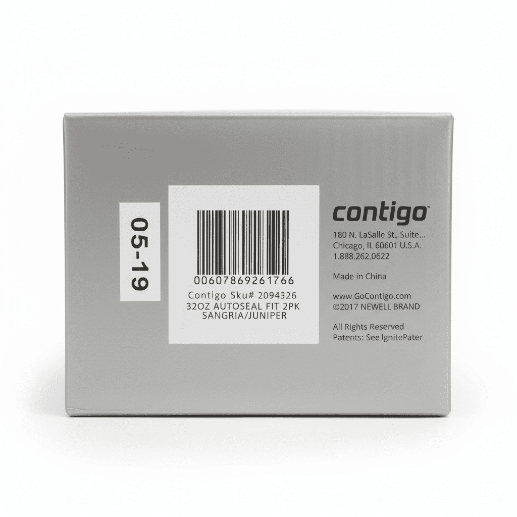 Contigo 32oz AutoSeal Fit Water Bottle 2-Pack Sangria Juniper New Damaged Box M74Q