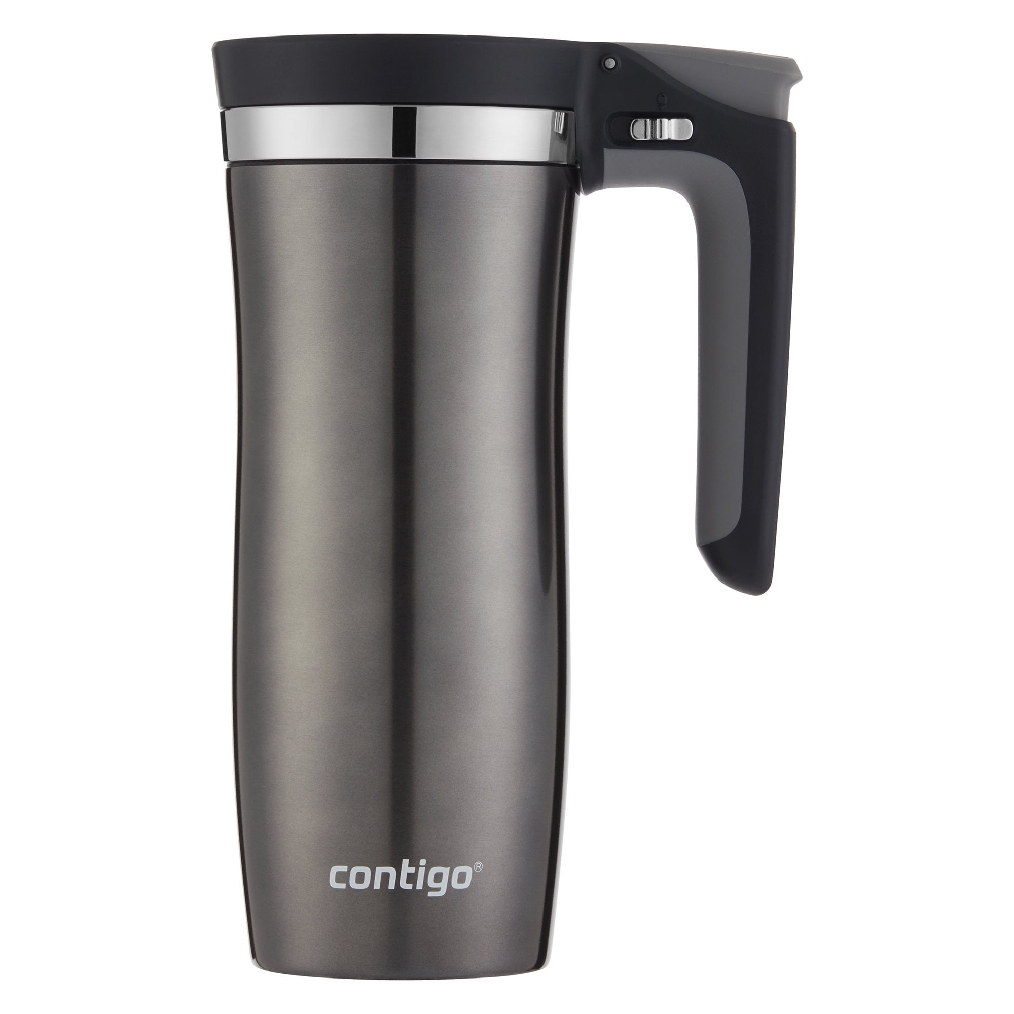 Contigo Autoseal Vacuum Insulated 16 Ounce Stainless Steel Gunmetal Travel Mug with Easy Lid M64W