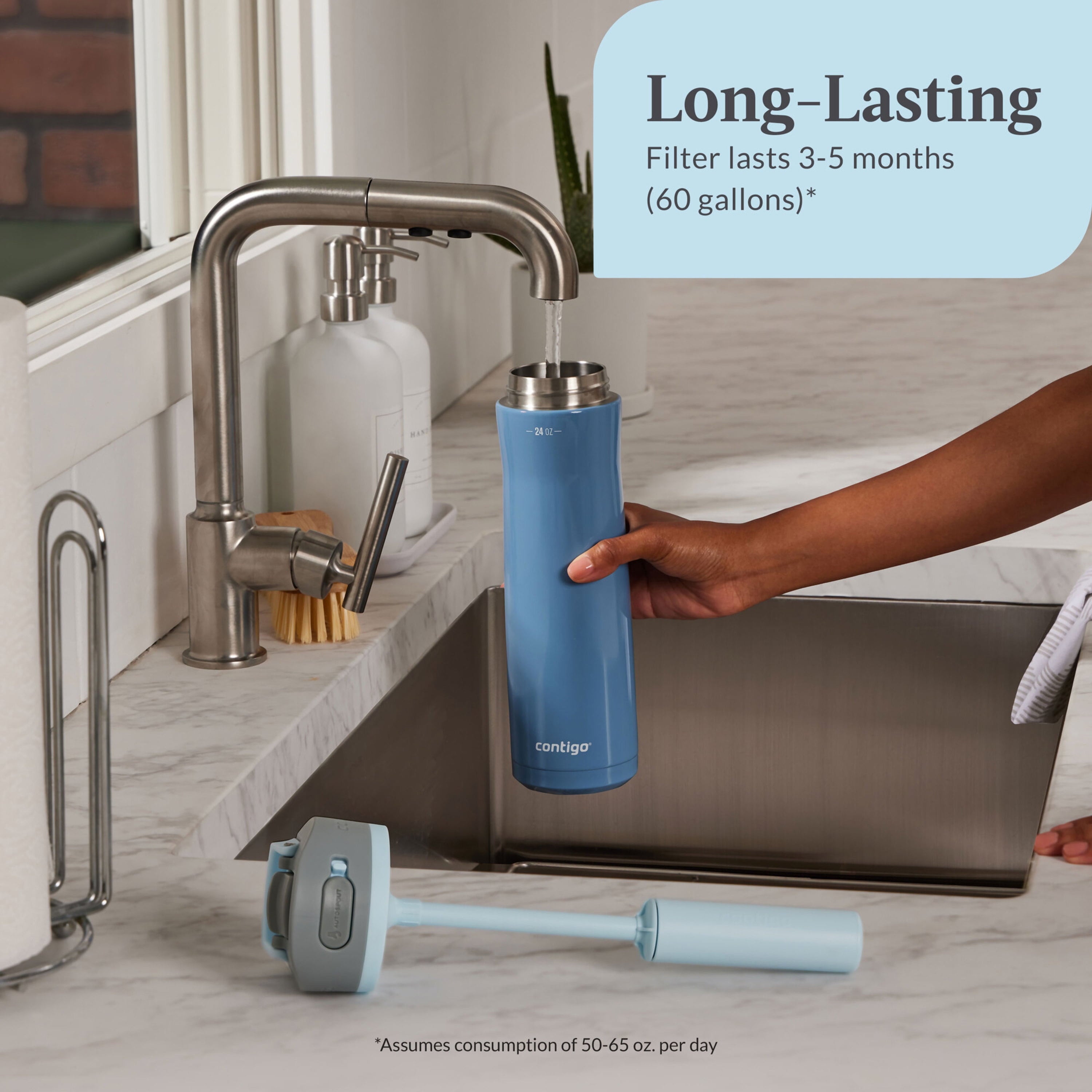 Contigo® Replacement Filter for Wells Filter Water Bottle with AUTOSPOUT® Straw Lid M117T