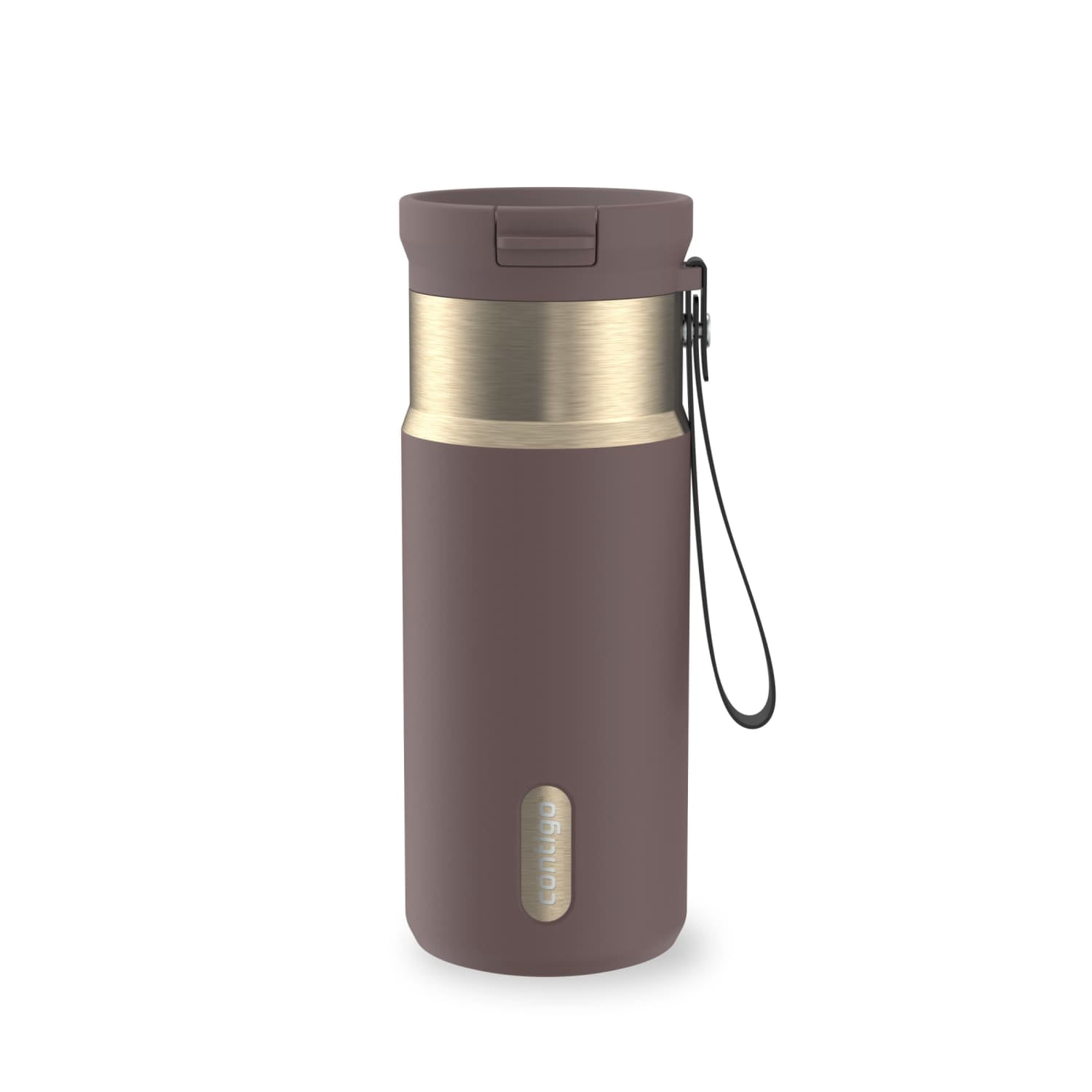 Contigo SnapSeal 16 oz Leakproof Stainless Steel Water Bottle with Carrying Strap M48A