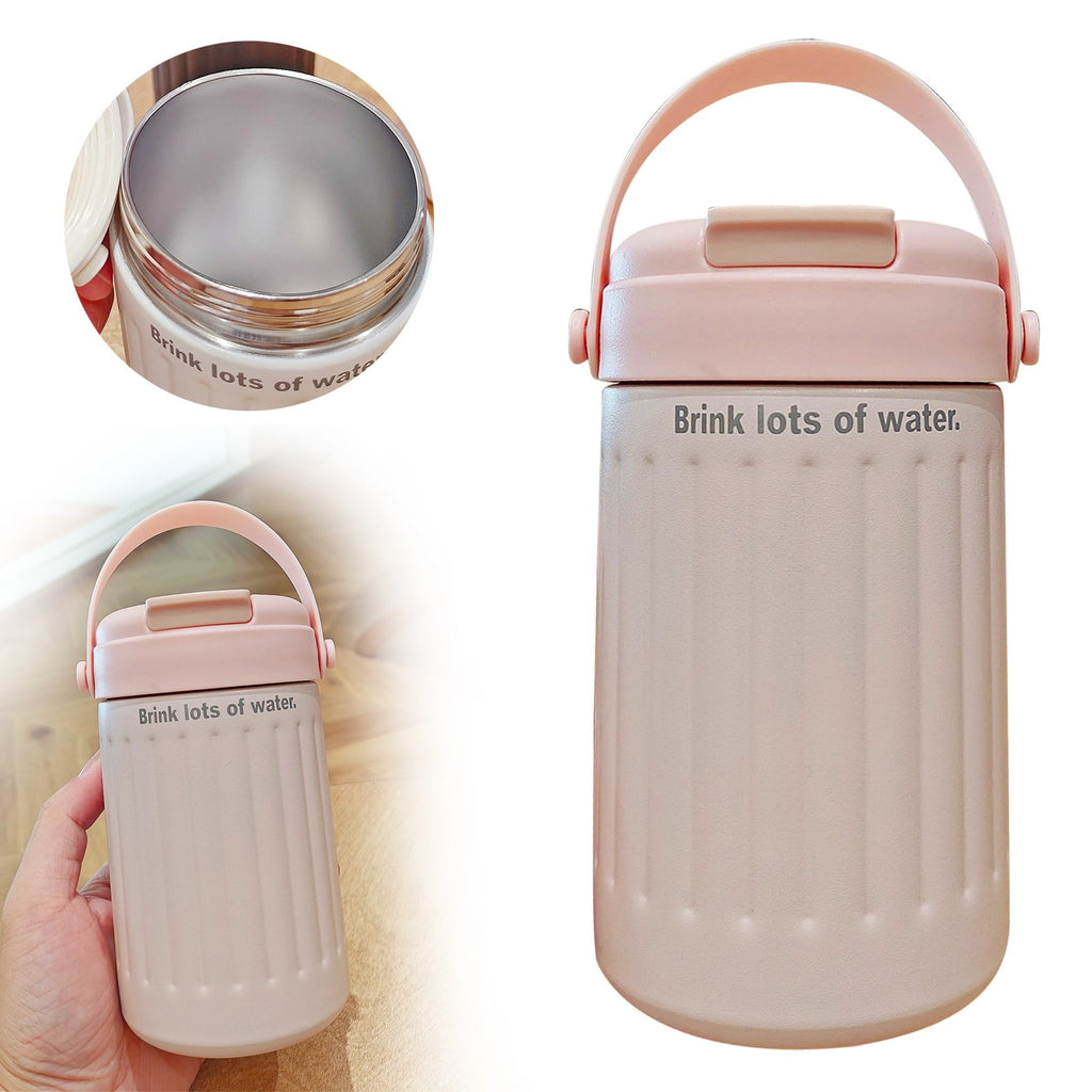 BinKFF Simple Modern Travel Coffee Mug, Insulated Coffee Tumblers with Lid, Double Walled Iced Travel Coffee Mug for Woman and Man Stainless Steel Tumbler with Handle M442Y