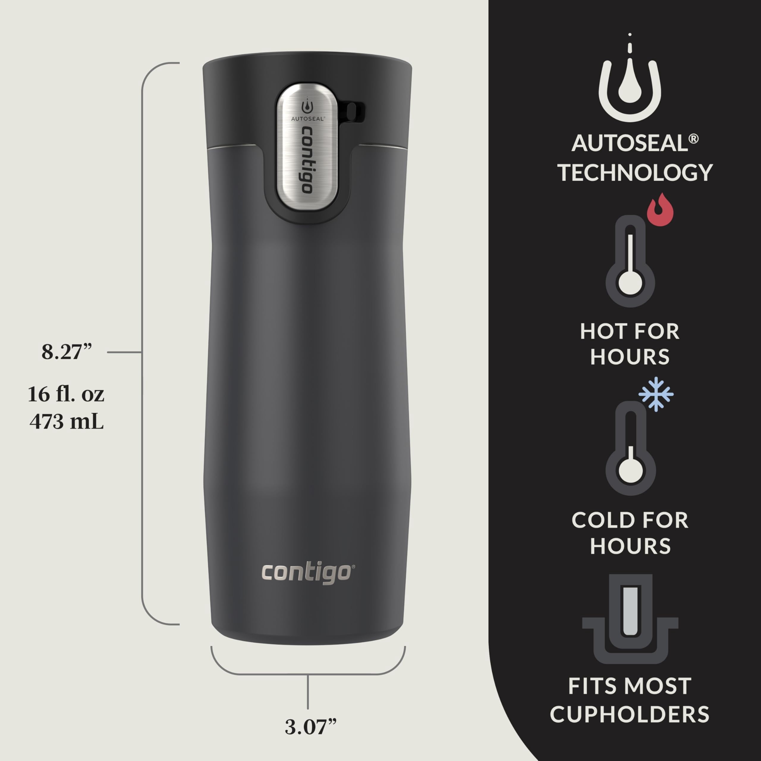 Autoseal West Loop Vacuum-insulated Stainless Steel Travel Mug With Easy-clean Lid 20 Oz Sake M104R