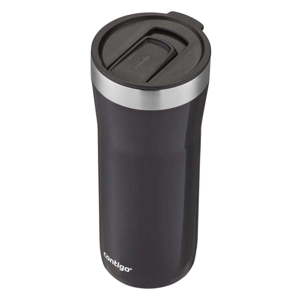 Contigo Streeterville Stainless Steel Tumbler with Plastic Straw and Splash-Proof Lid, Licorice, 32 fl. oz M122K