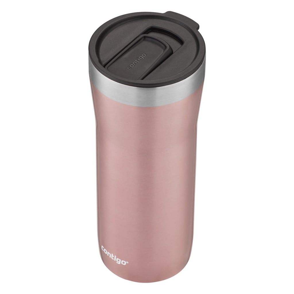Contigo Streeterville Stainless Steel Tumbler with Plastic Straw and Splash-Proof Lid, Licorice, 32 fl. oz M122K
