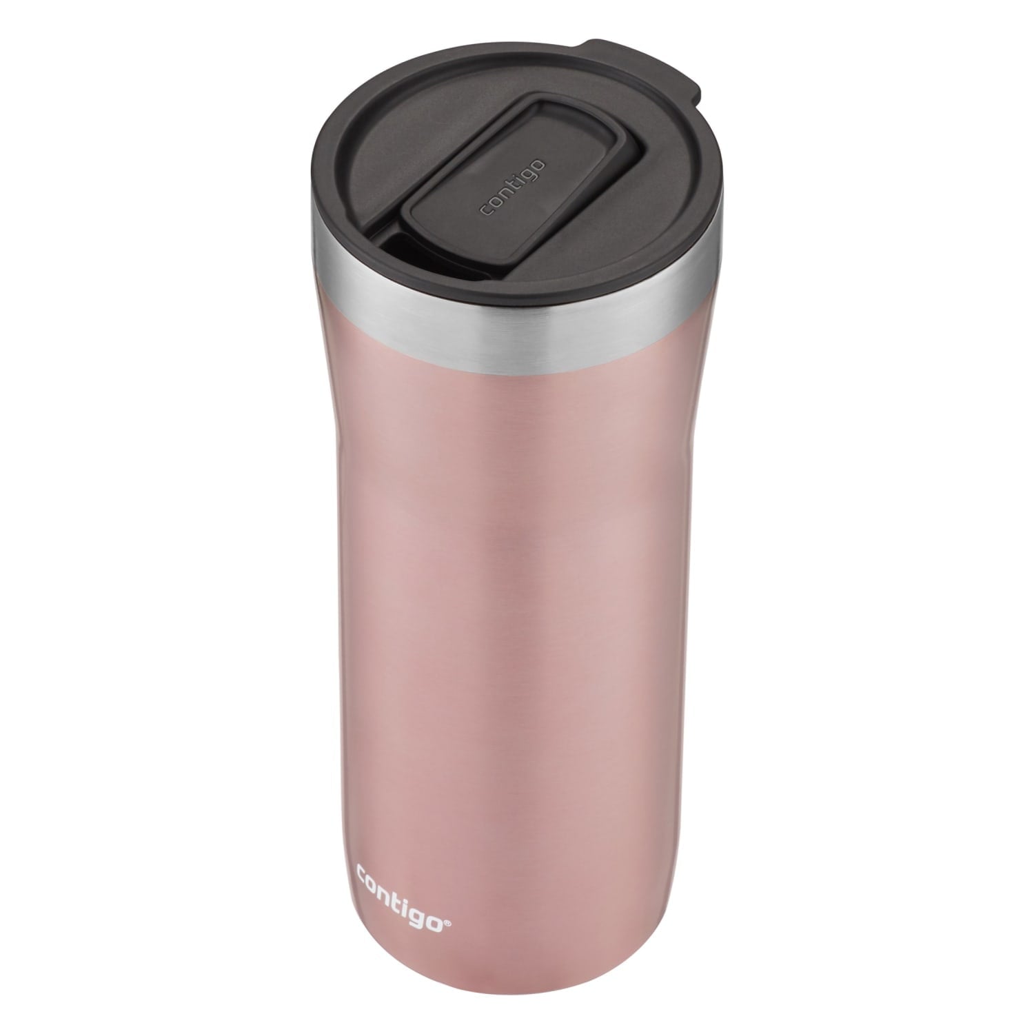 Contigo Streeterville Stainless Steel Tumbler with Plastic Straw and Splash-Proof Lid, Licorice, 32 fl. oz M122K