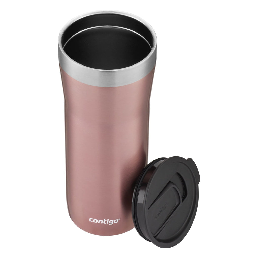 Contigo Streeterville Stainless Steel Tumbler with Plastic Straw and Splash-Proof Lid, Licorice, 32 fl. oz M122K