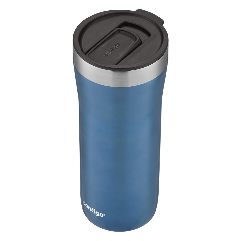 Contigo Streeterville Stainless Steel Tumbler with Plastic Straw and Splash-Proof Lid, Licorice, 32 fl. oz M122K