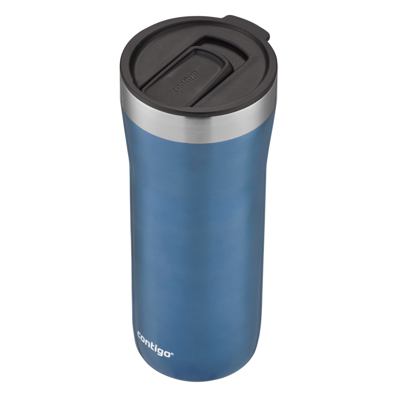 Contigo Streeterville Stainless Steel Tumbler with Plastic Straw and Splash-Proof Lid, Licorice, 32 fl. oz M122K