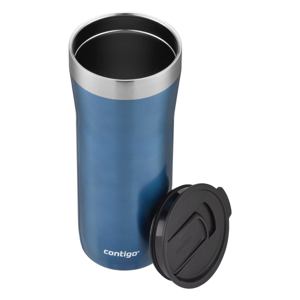 Contigo Streeterville Stainless Steel Tumbler with Plastic Straw and Splash-Proof Lid, Licorice, 32 fl. oz M122K