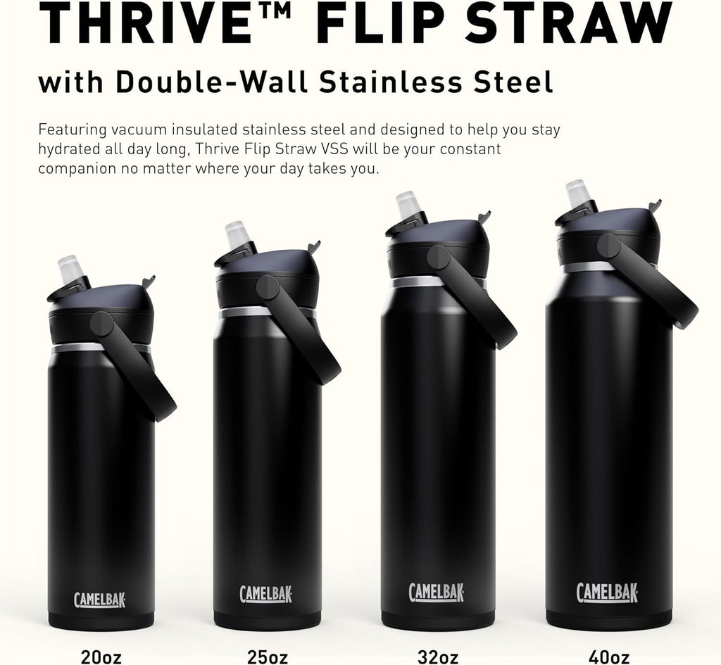 CamelBak Thrive™ Flip Straw Insulated Stainless Steel Water Bottle, 20oz, Moss M363U