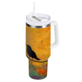 30 oz Insulated Stainless Steel Tumbler Double Wall Stainless Steel Tumbler with 2-Way Drinking Birds on A Wire M613K