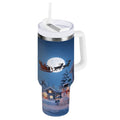 30 oz Insulated Stainless Steel Tumbler Double Wall Stainless Steel Tumbler with 2-Way Drinking Christmas Night Scene M606E