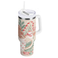 30 oz Insulated Stainless Steel Tumbler Double Wall Stainless Steel Tumbler with 2-Way Drinking Cute Christmas Design M600R