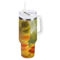 30 oz Insulated Stainless Steel Tumbler Double Wall Stainless Steel Tumbler with 2-Way Drinking Various Shades Autumn Leaves M590J