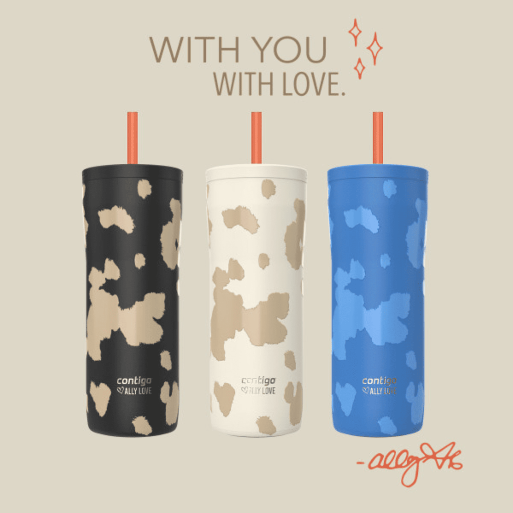 Contigo x Ally Love Streeterville 2.0 Stainless Steel Tumbler with Straw, 24 oz, Stellar Jay M112B
