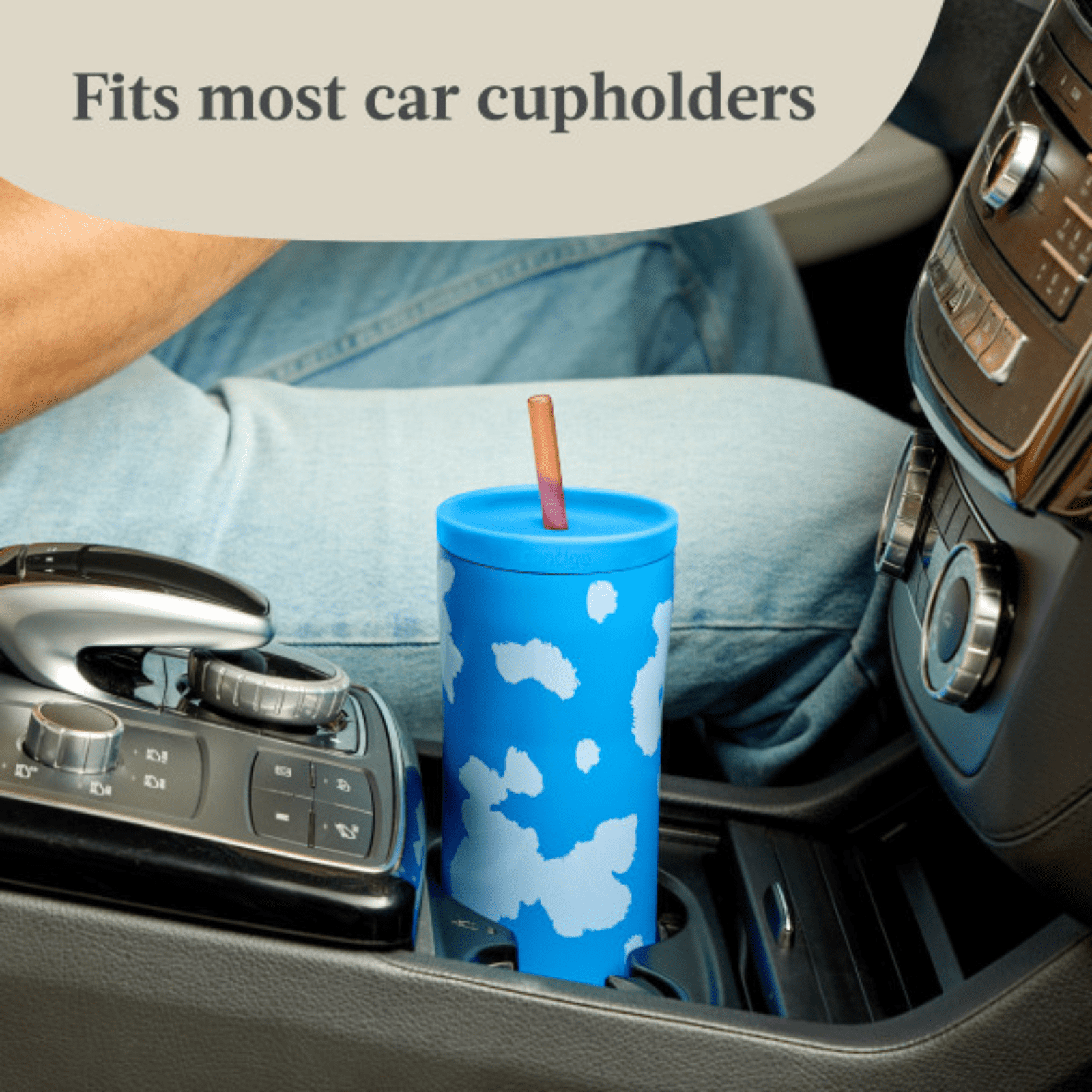 Contigo x Ally Love Streeterville 2.0 Stainless Steel Tumbler with Straw, 24 oz, Stellar Jay M112B