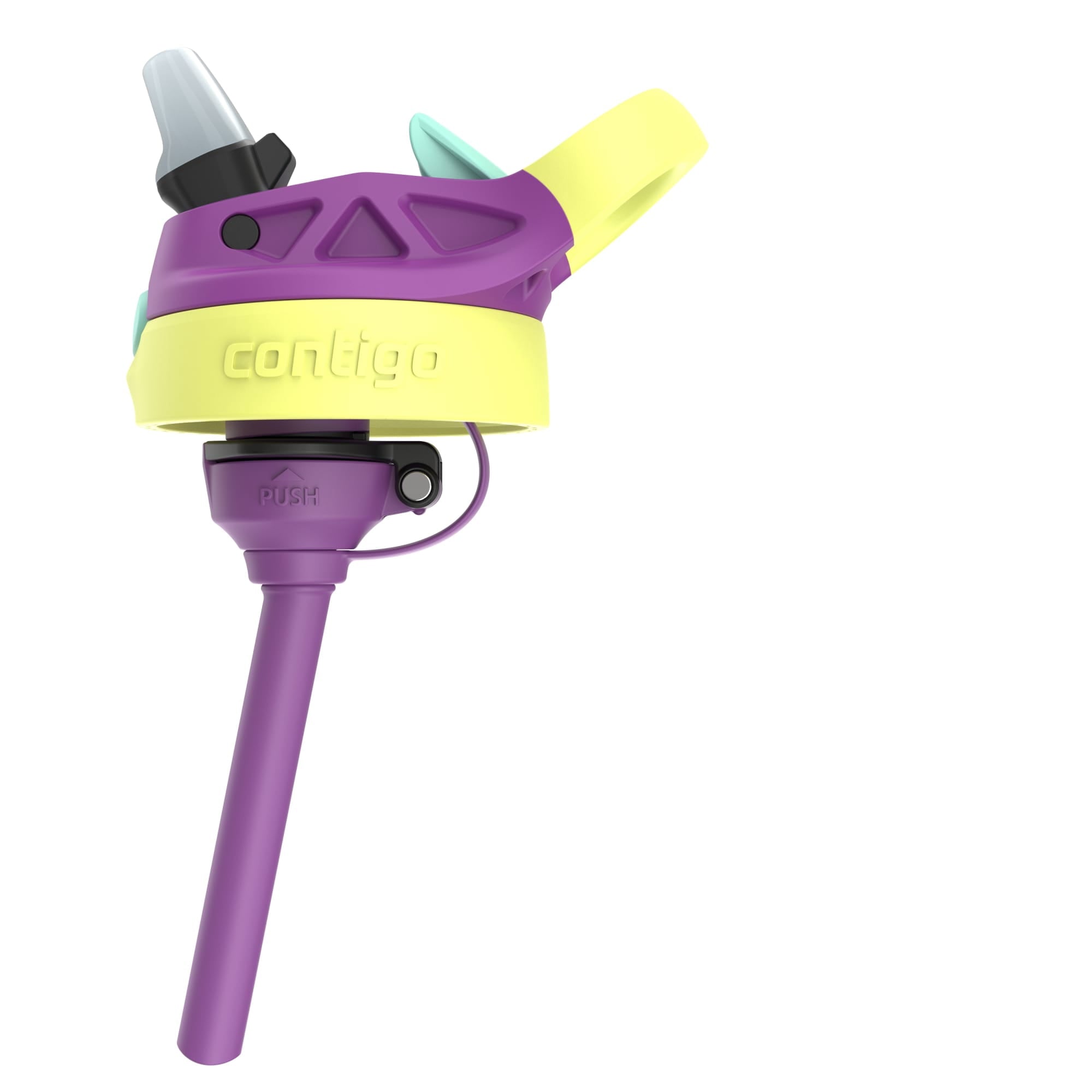 (4 pack) Contigo Kids Water Bottle with Redesigned AUTOSPOUT Straw, 14 oz, Grape Forest Haven M16S