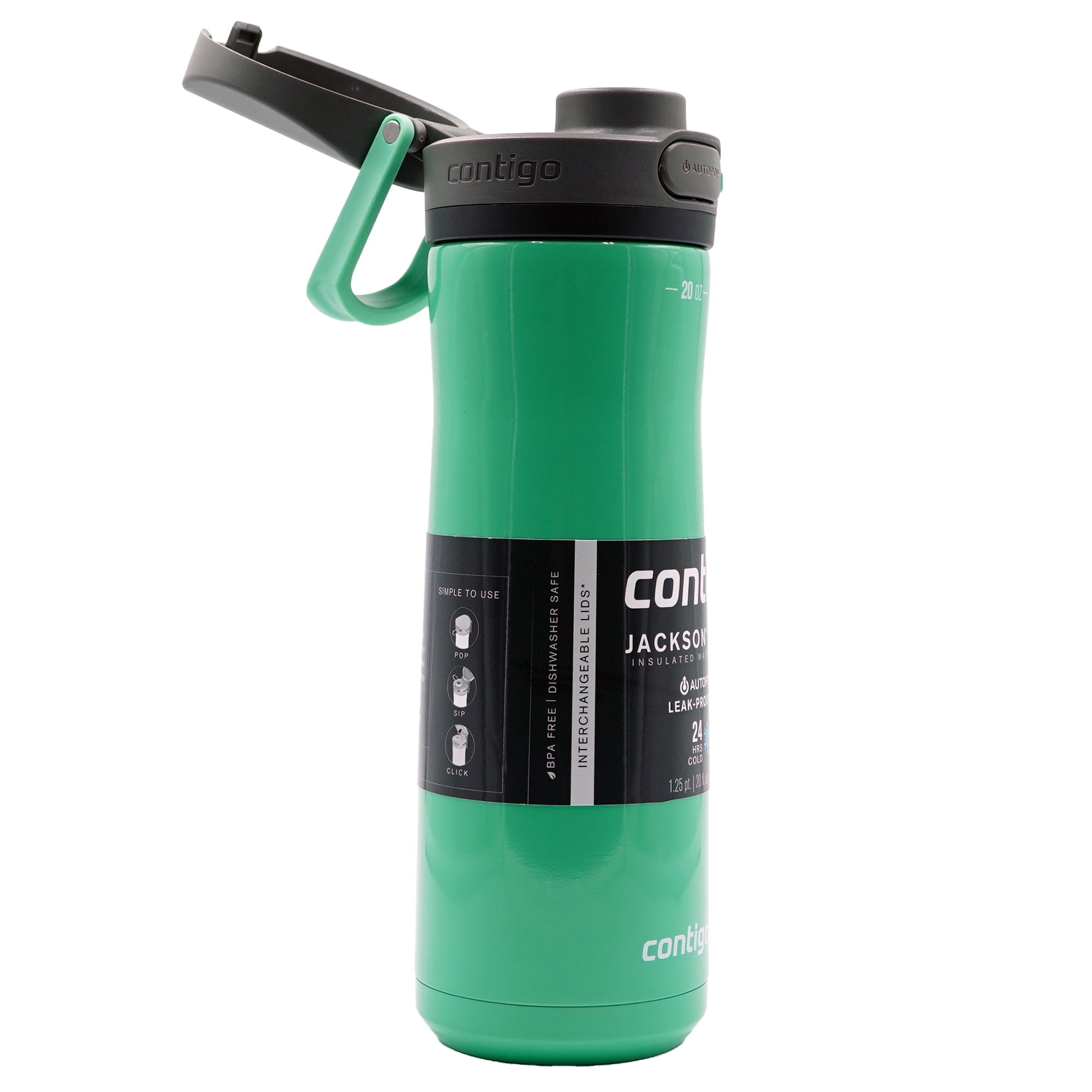 Contigo 20 oz. Jackson Chill 2.0 Water Bottle - Stainless Steel w/Licorice M59B