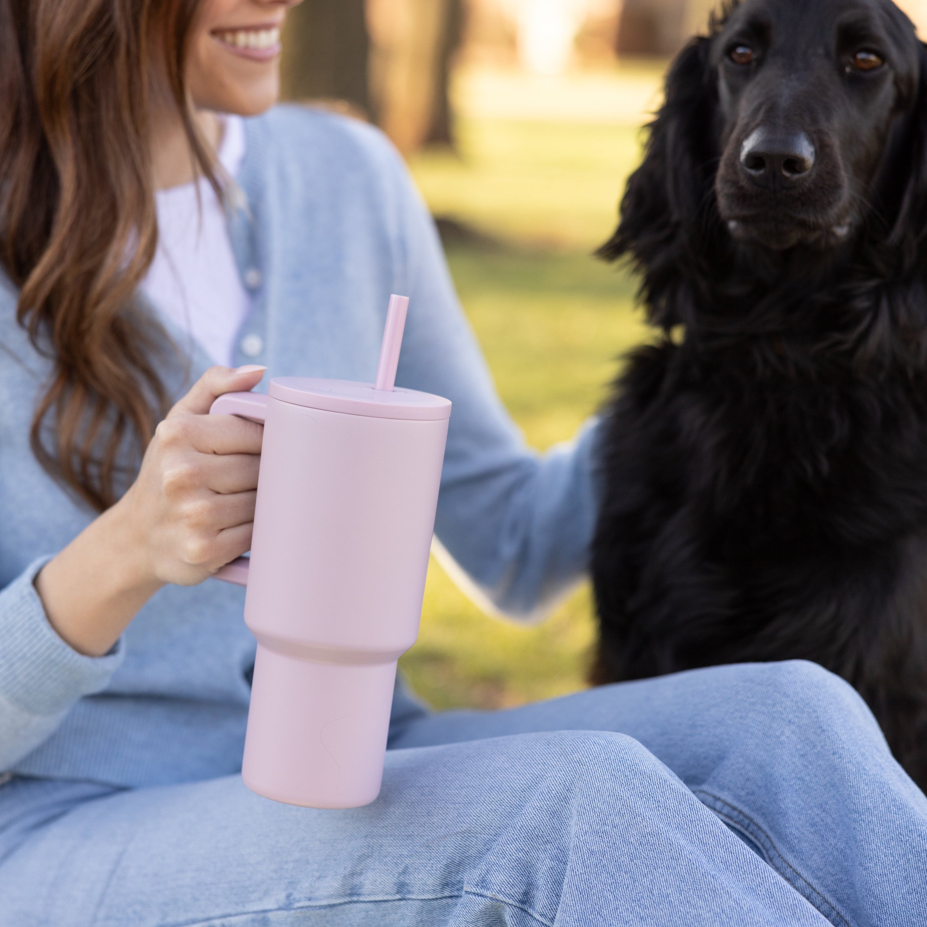Simple Modern 30 fl oz Insulated Stainless Steel Trek Tumbler with Straw Lid | Seaglass Sage and Cream Checkmate M690W