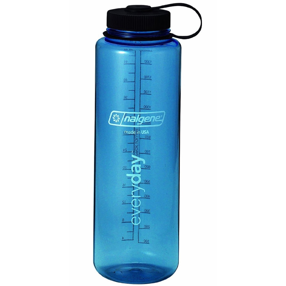 Nalgene Sustain Tritan BPA-Free Water Bottle Made with Material Derived from 50% Plastic Waste (using ISCC certified mass balance), 48 OZ, Wide Mouth, Blue M147M