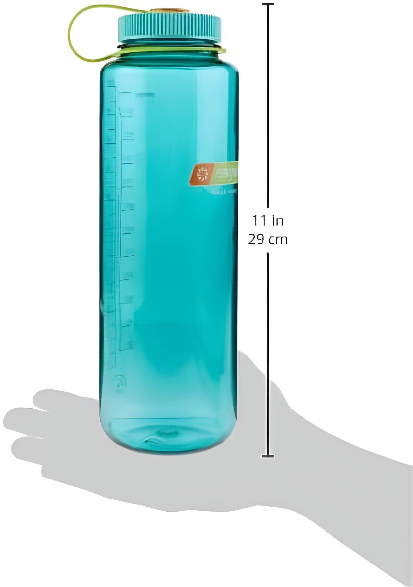 Nalgene Sustain Tritan BPA-Free Water Bottle Made with Material Derived from 50% Plastic Waste (using ISCC certified mass balance), 48 OZ, Wide Mouth, Blue M147M