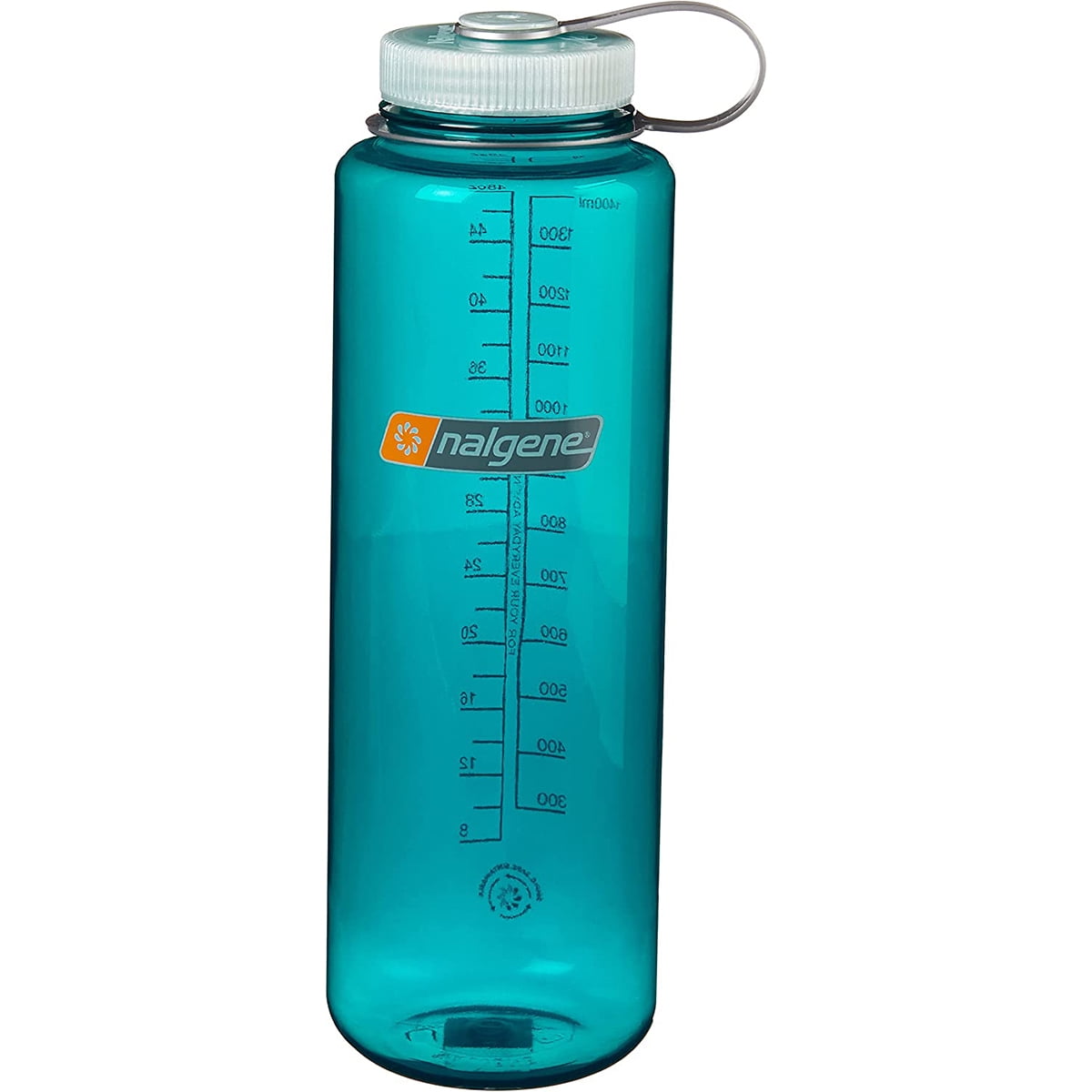 Nalgene Sustain Tritan BPA-Free Water Bottle Made with Material Derived from 50% Plastic Waste (using ISCC certified mass balance), 48 OZ, Wide Mouth, Blue M147M