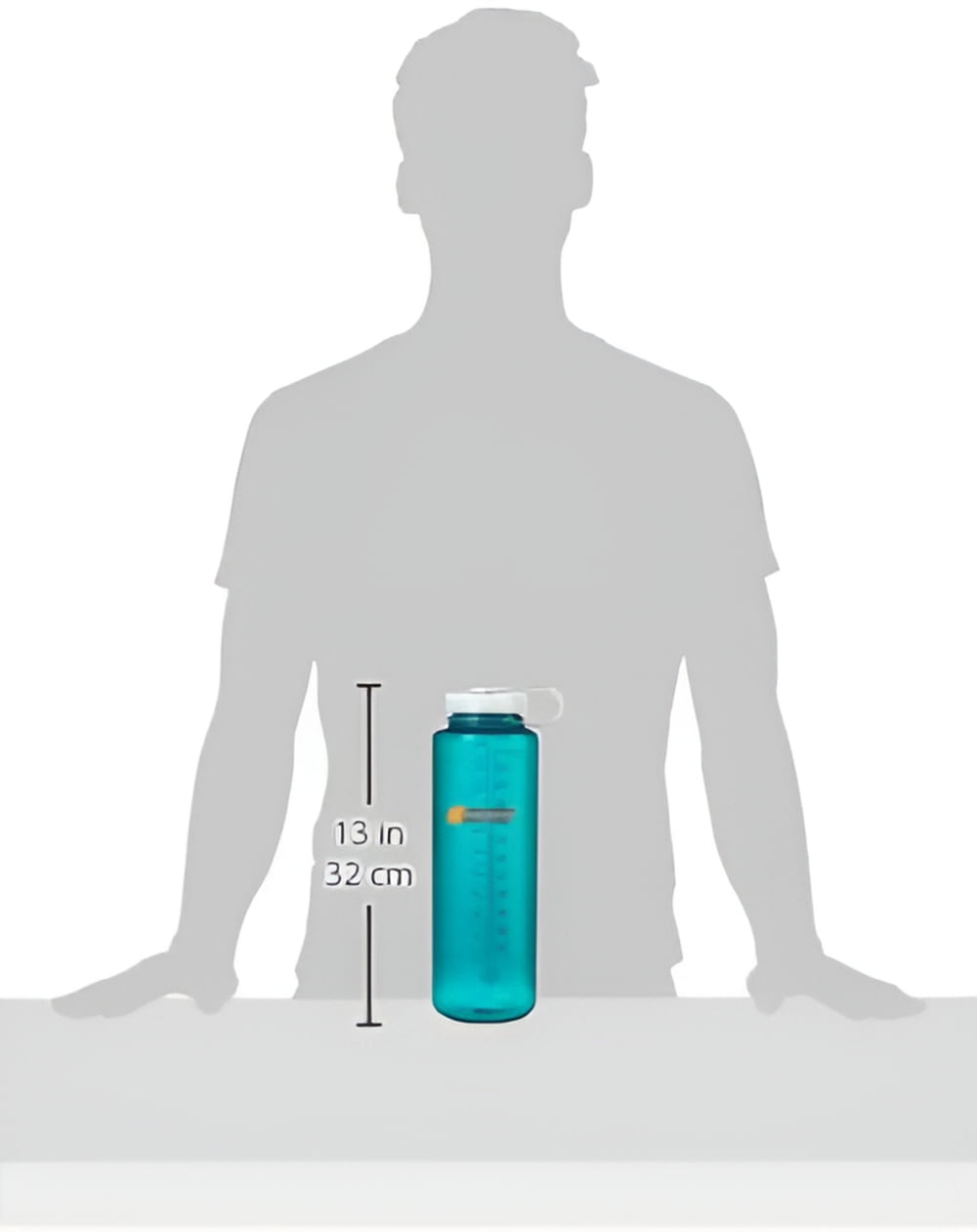 Nalgene Sustain Tritan BPA-Free Water Bottle Made with Material Derived from 50% Plastic Waste (using ISCC certified mass balance), 48 OZ, Wide Mouth, Blue M147M