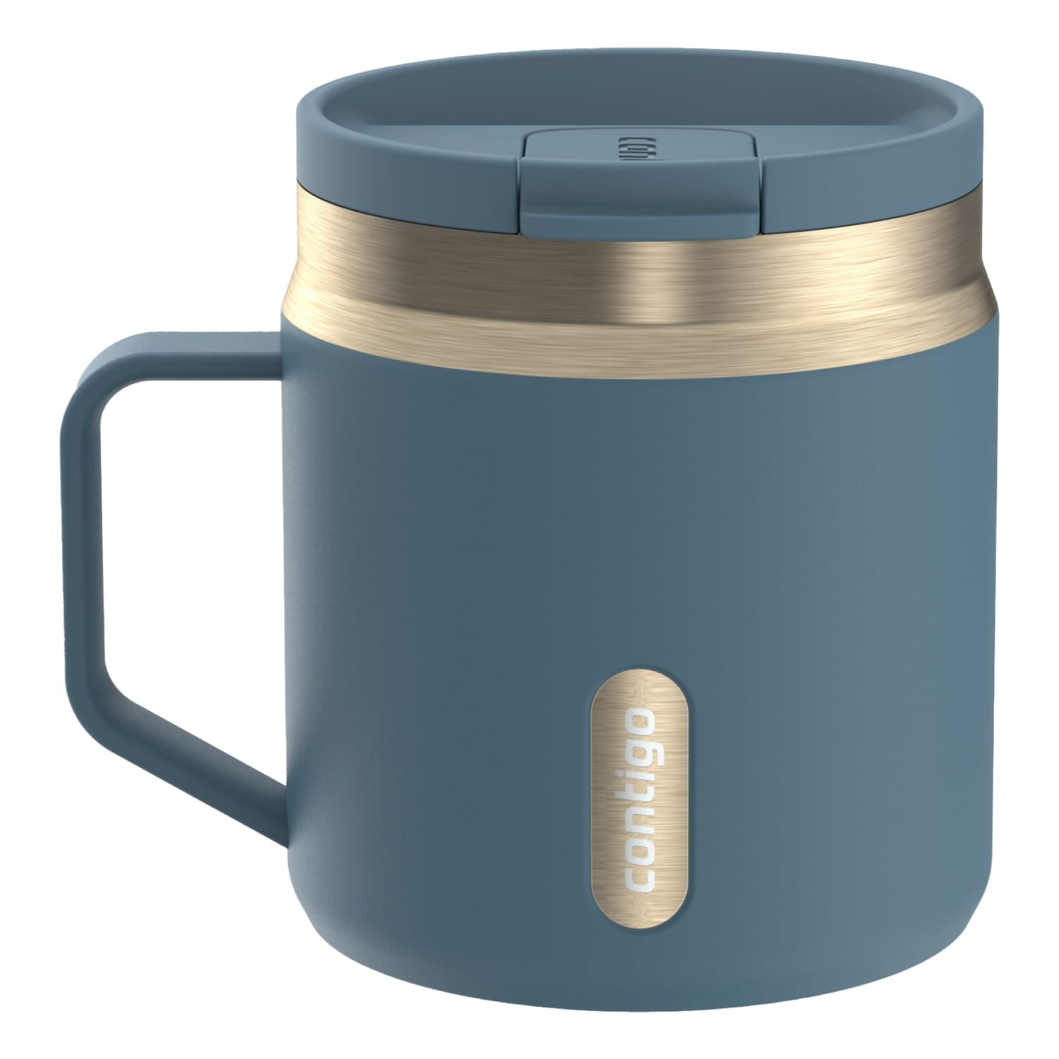 Contigo SnapSeal Leakproof Stainless Steel Reusable Travel Tumbler,Black/Bronze, 14 oz M27M
