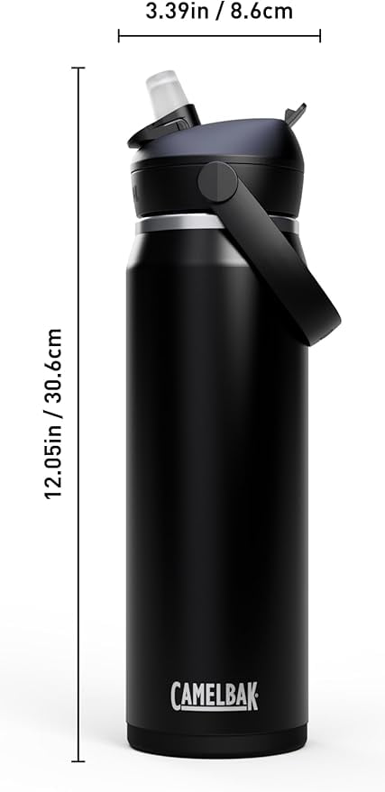 CamelBak Thrive™ Flip Straw Insulated Stainless Steel Water Bottle, 25 oz, Sierra Red M340C