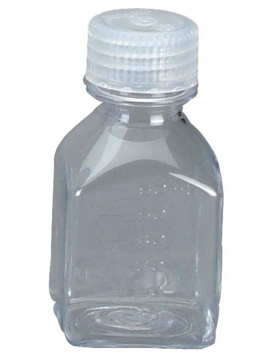 Nalgene Transparent Lexan Polycarbonate Square Storage Bottle - 8 oz. - Clear M184D