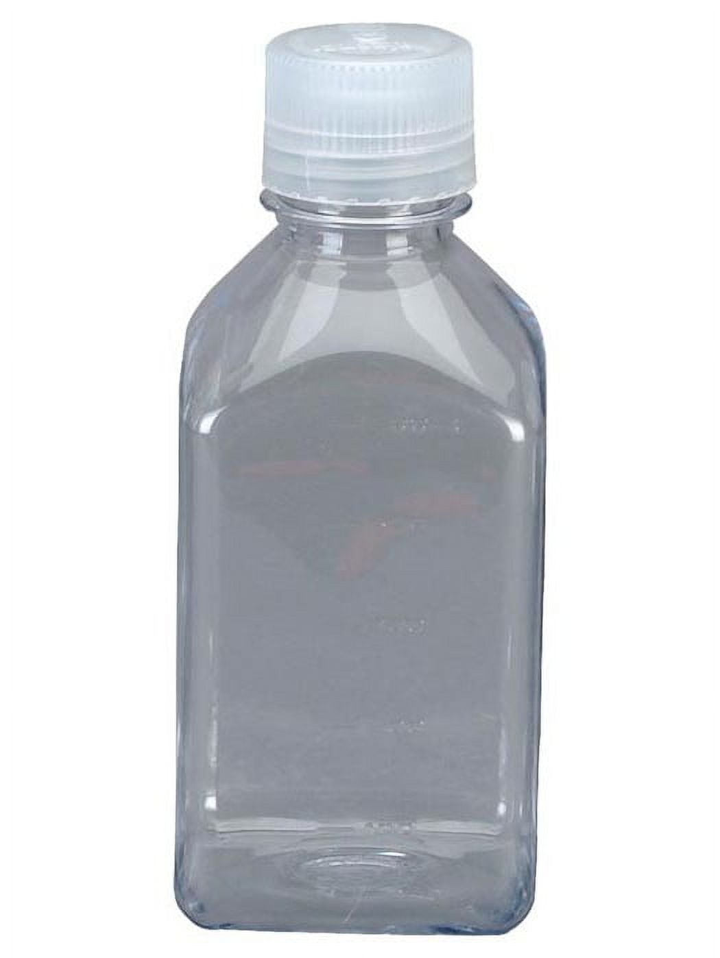 Nalgene Transparent Lexan Polycarbonate Square Storage Bottle - 8 oz. - Clear M184D