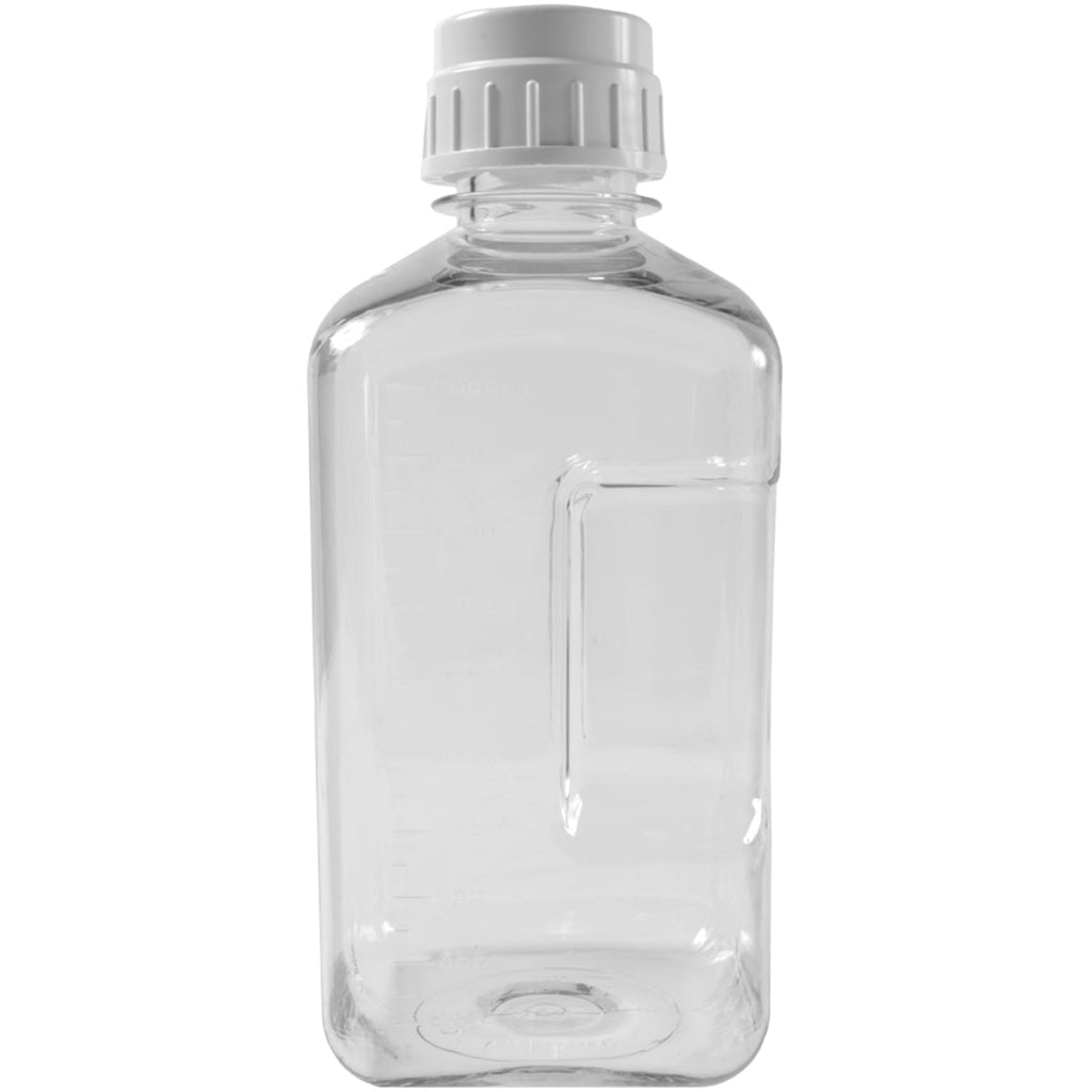 Nalgene Transparent Lexan Polycarbonate Square Storage Bottle - 8 oz. - Clear M184D