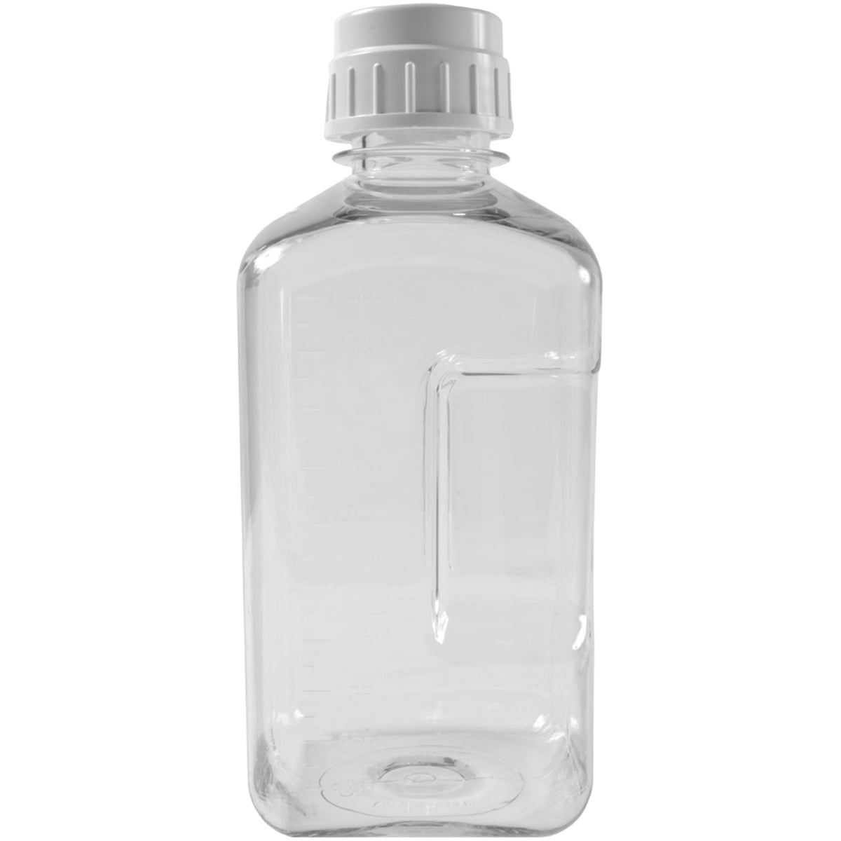 Nalgene Transparent Lexan Polycarbonate Square Storage Bottle - 8 oz. - Clear M184D