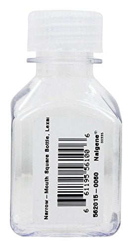 Nalgene Transparent Lexan Polycarbonate Square Storage Bottle - 8 oz. - Clear M184D