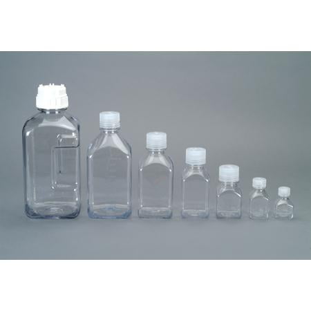 Nalgene Transparent Lexan Polycarbonate Square Storage Bottle - 8 oz. - Clear M184D