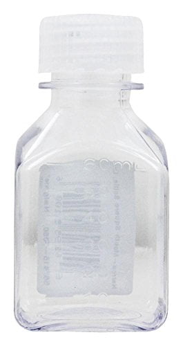 Nalgene Transparent Lexan Polycarbonate Square Storage Bottle - 8 oz. - Clear M184D