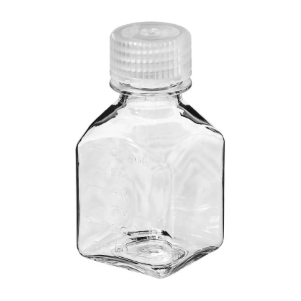 Nalgene Transparent Lexan Polycarbonate Square Storage Bottle - 8 oz. - Clear M184D
