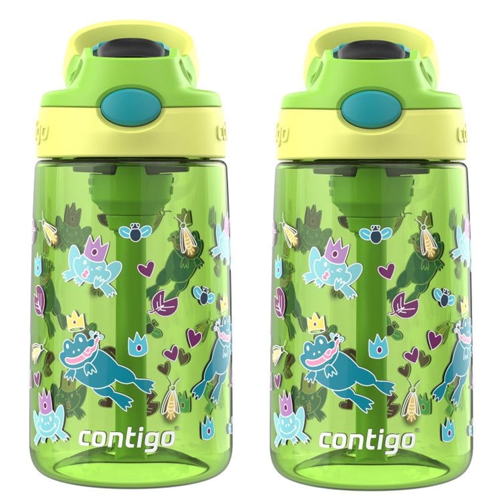 Contigo Kid's 14 oz. Aubrey Water Bottle 2-Pack - Bunnies/Frog M22Z