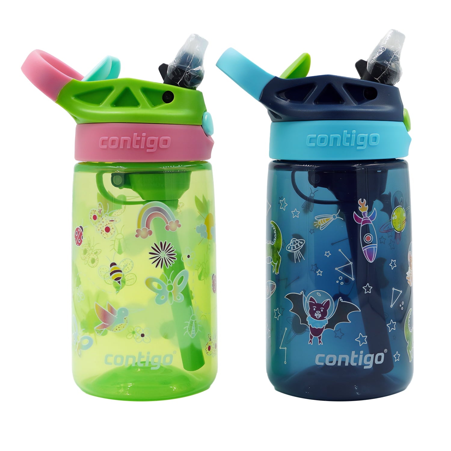 Contigo Kid's 14 oz. Aubrey Water Bottle 2-Pack - Bunnies/Frog M22Z