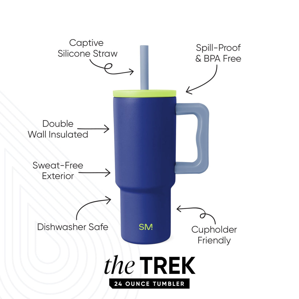 Simple Modern 24oz Trek Tumbler with handle and Silicone Straw Lid | Asteroid M411J