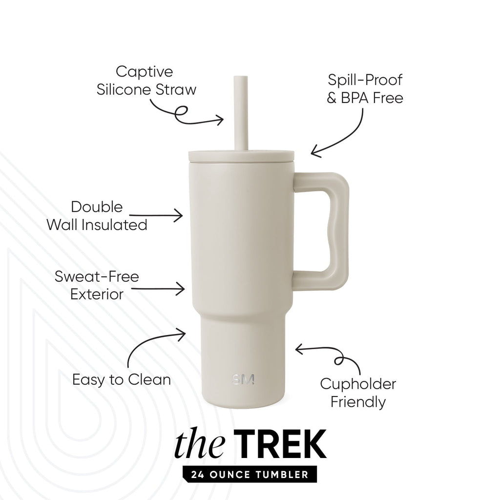 Simple Modern 24oz Trek Tumbler with handle and Silicone Straw Lid | Asteroid M411J