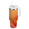40 oz Insulated Stainless Steel Tumbler Double Wall Stainless Steel Tumbler with 2-Way Drinking Red Maple Leaves in Autumn M475T