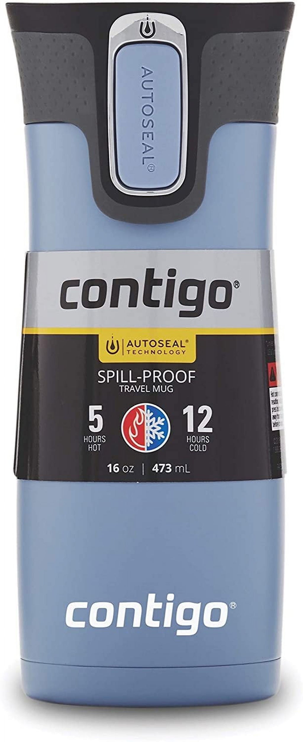 Contigo AUTOSEAL West Loop 2.0 Travel Mug, 16 oz., Stainless Steel with Black Button M98Z