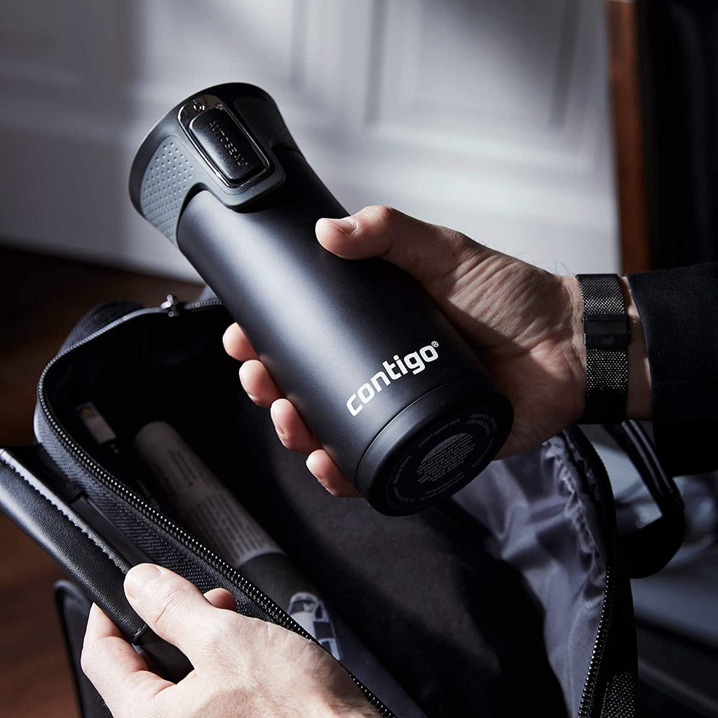 Contigo AUTOSEAL West Loop 2.0 Travel Mug, 16 oz., Stainless Steel with Black Button M98Z